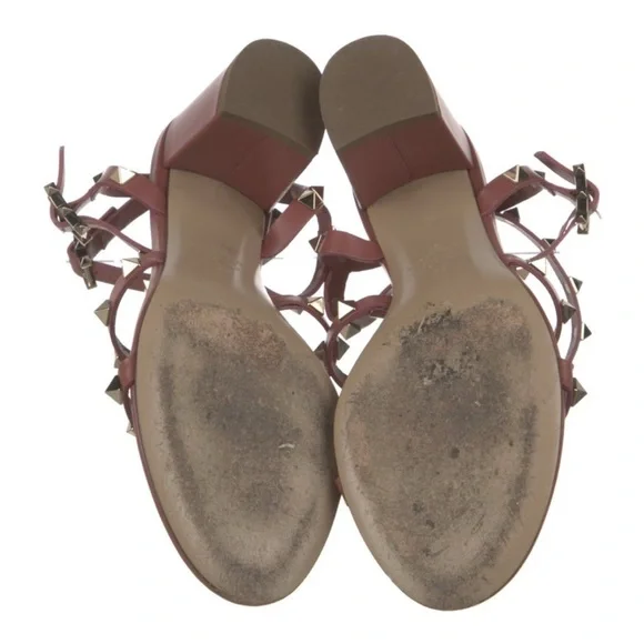 Valentino Studded Sandals with Block Heel - Picture 6 of 6